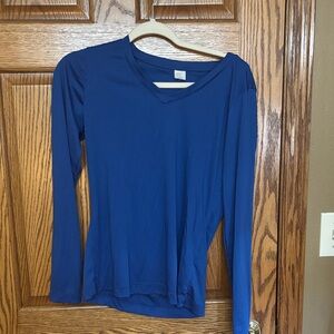 Animal Women's Deep Blue Long Sleeve V-Neck Top